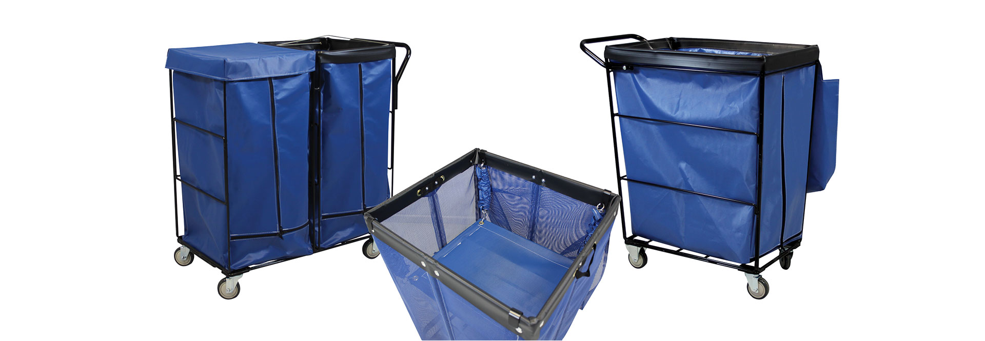 Collection Carts, Four Compartment, 6.8 Bu - Royal Basket Trucks